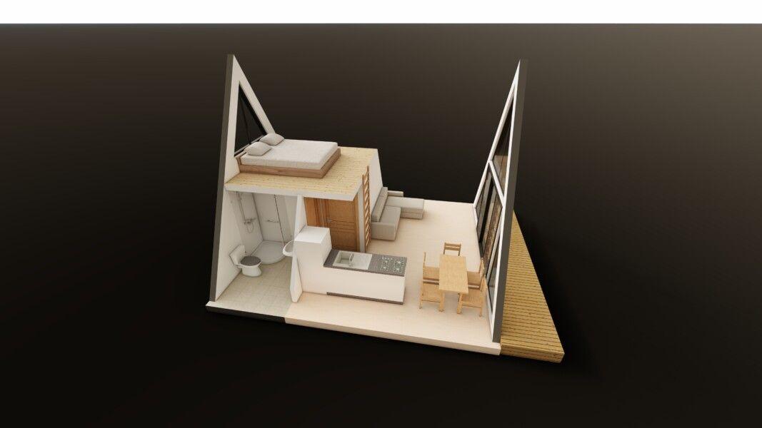 A-Frame 52м² 5