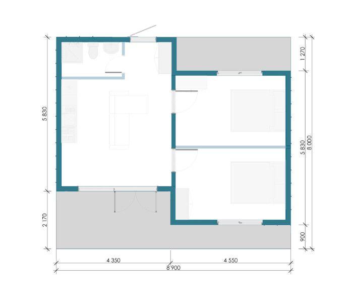 Flat House 58м² 5
